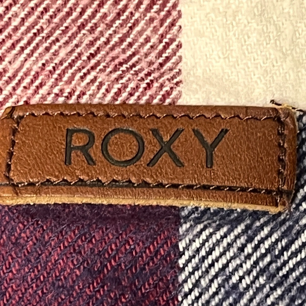 Roxy Plaid Button Down Flannel Shirt - image 6